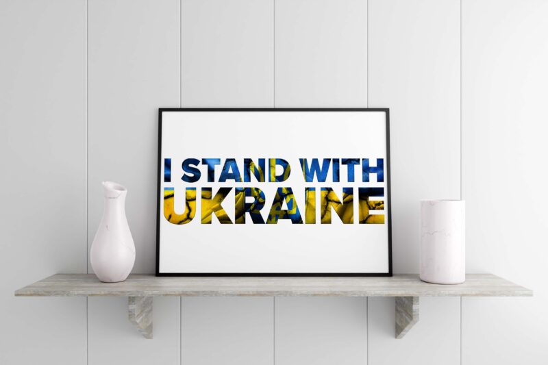 I Stand With Ukraine Pattern Tshirt Design