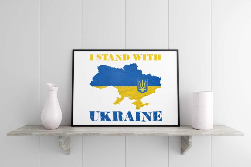 I Stand With Ukraine Land Tshirt Design