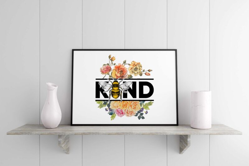 Bee Kind Vintage Tshirt Design