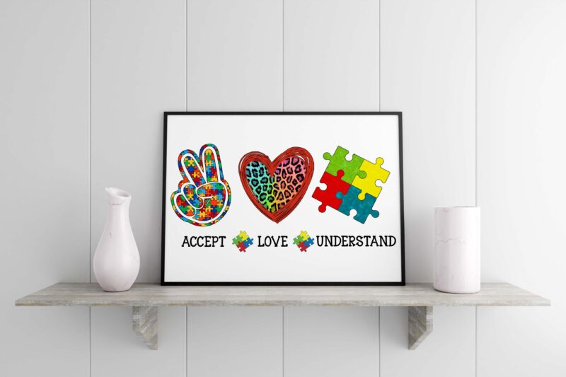 Accept Love Understand Autism Tshirt Design