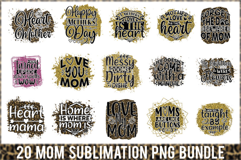 Mom Sublimation Png Bundle