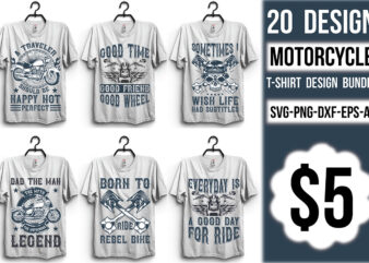 Motorcycle T-shirt Design Bundle