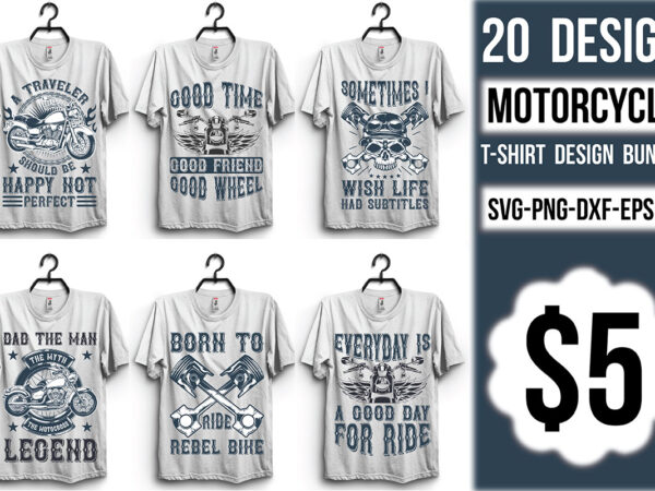 Motorcycle t-shirt design bundle