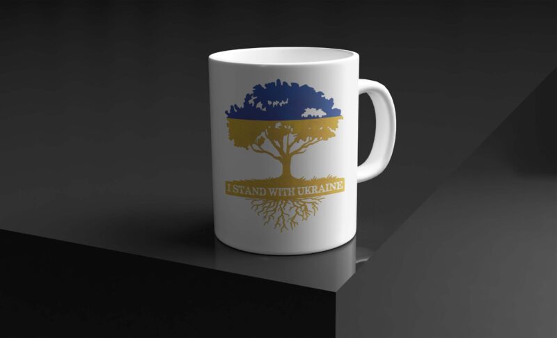 I Stand With Ukraine Tree Tshirt Design