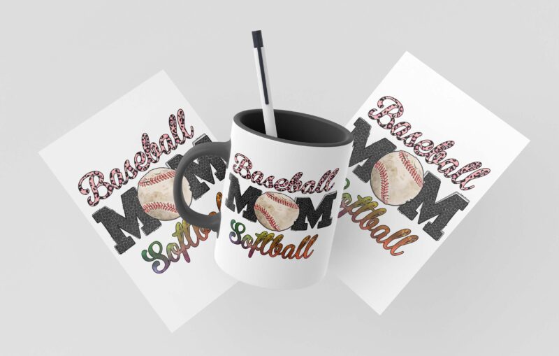 Baseball Mom Softball Tshirt Design