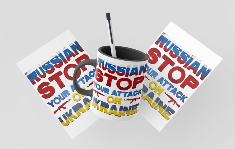 Russian Stop Yur Attack On Ukraine Tshirt Design