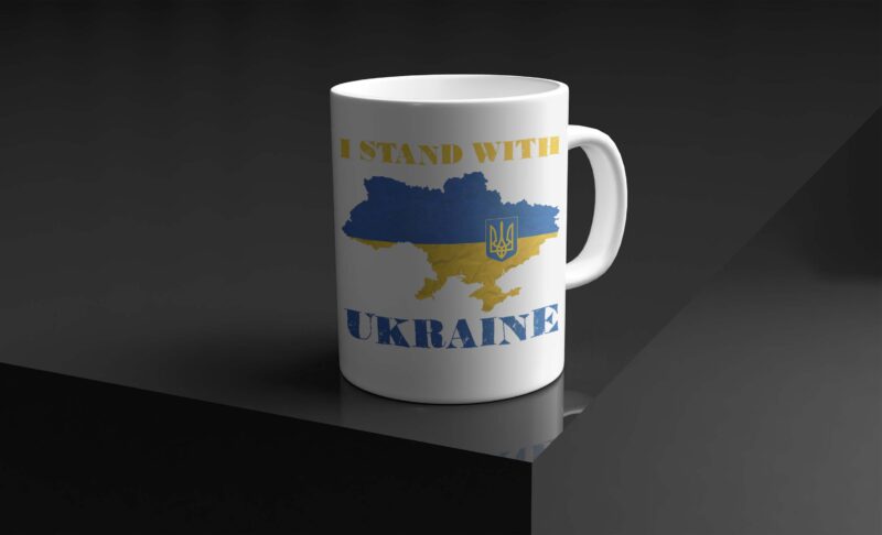 I Stand With Ukraine Land Tshirt Design