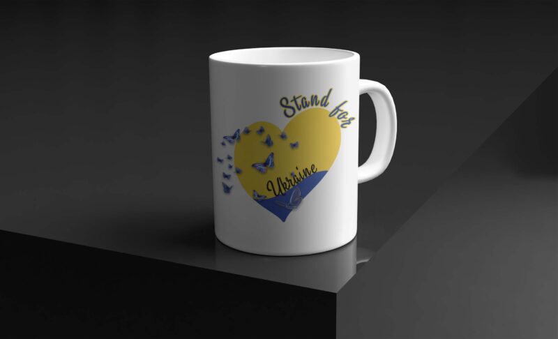 Stand For Ukraine Heart Tshirt Design