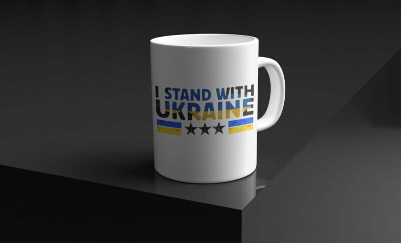 I Stand With Ukraine Sayings Tshirt Design