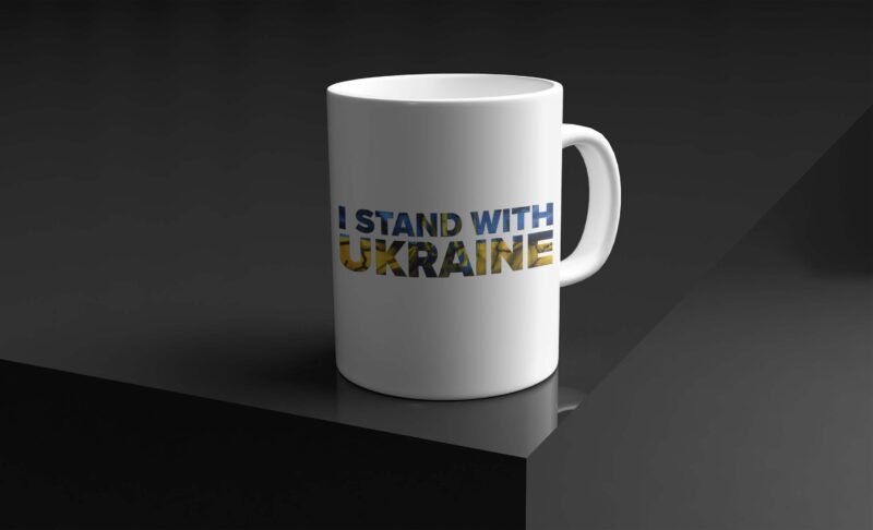 I Stand With Ukraine Pattern Tshirt Design