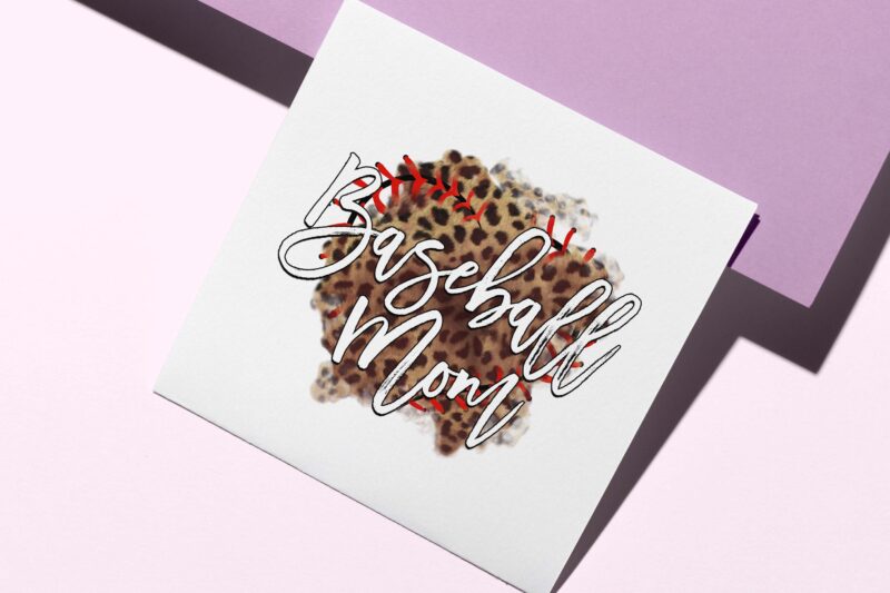 Leopard Baseball Mom Tshirt Design