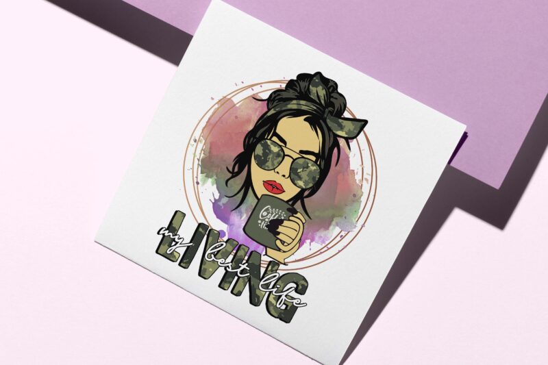 Army Living My Best Life Tshirt Design