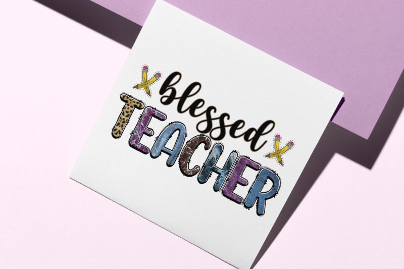 Leopard Blessed Teacher Tshirt Design