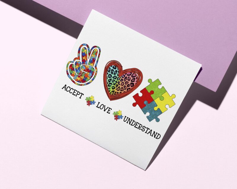 Accept Love Understand Autism Tshirt Design