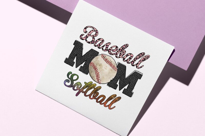 Baseball Mom Softball Tshirt Design