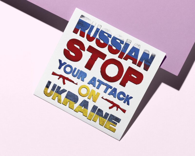 Russian Stop Yur Attack On Ukraine Tshirt Design