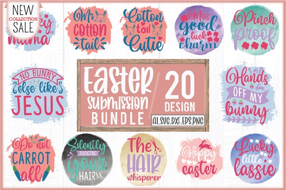 Easter submission bundle vector clipart