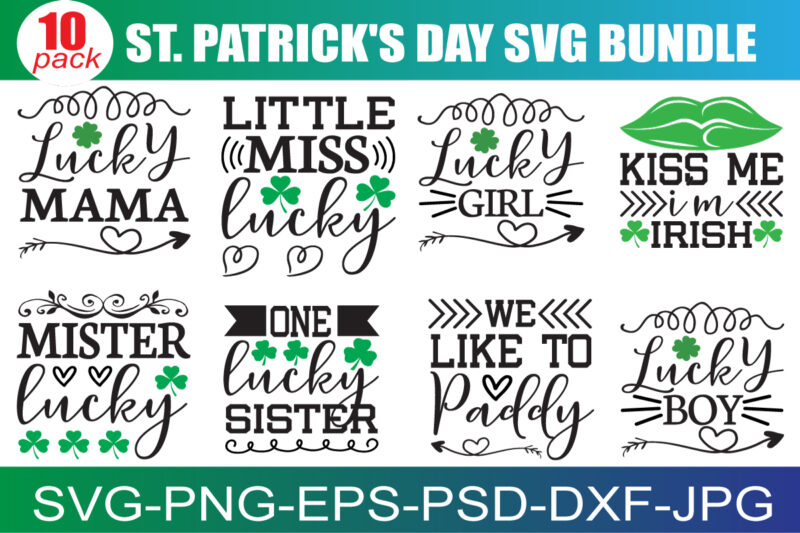 St. Patrick’s Day SVG Bundle, St Patrick’s Day Quotes, Gnome SVG, Rainbow svg, Lucky SVG, St Patricks Day Rainbow, Shamrock,Cut File Cricut
