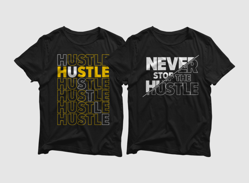 20 Hustle T-shirt Bundle – 100% Vector – Lettering Typography