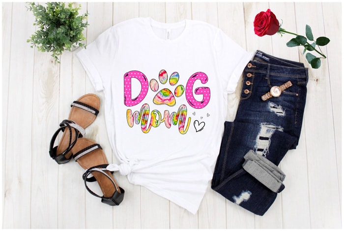 tie dye dog mom shirt