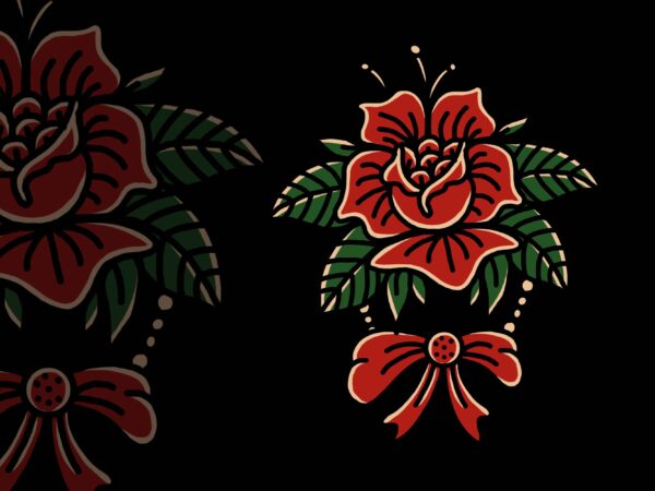 Red rose t-shirt design