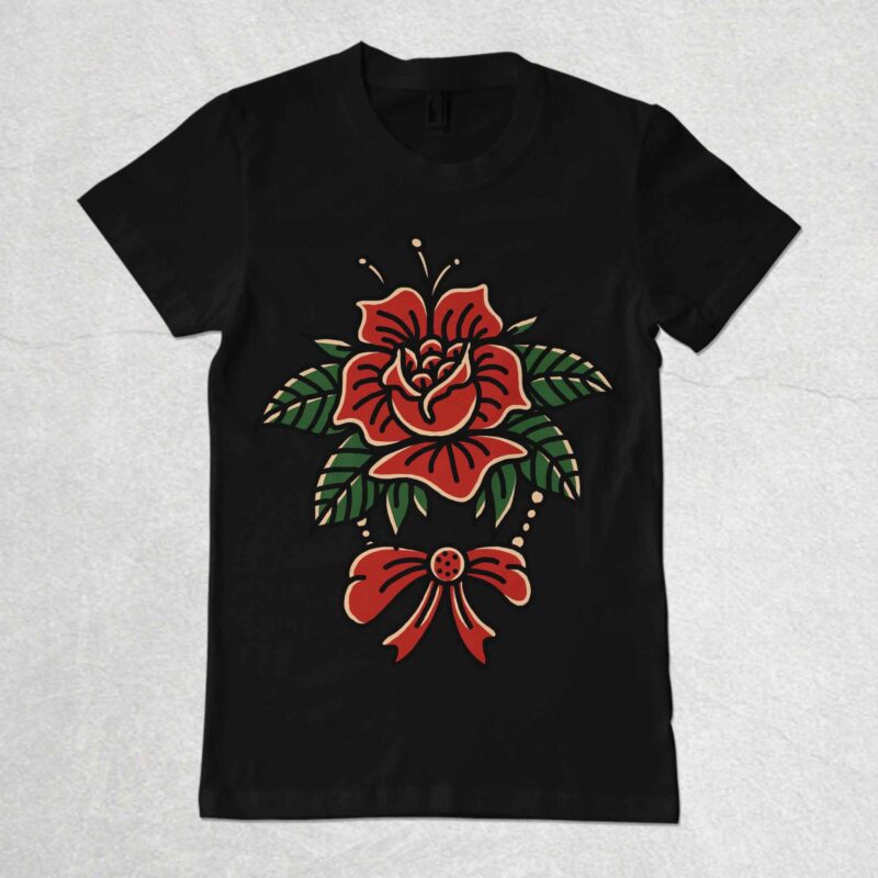 Red rose t-shirt design