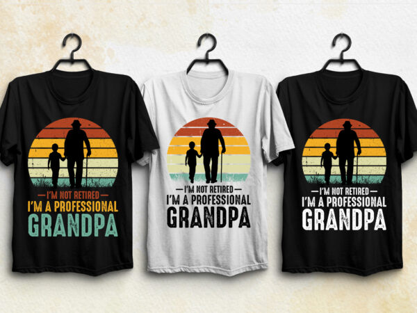 Retired grandpa t-shirt design