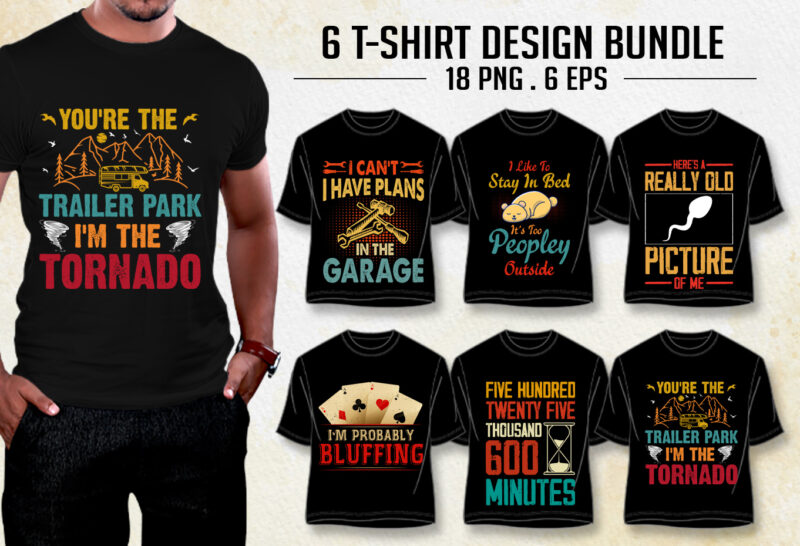 Retro Vintage T-Shirt Design Bundle