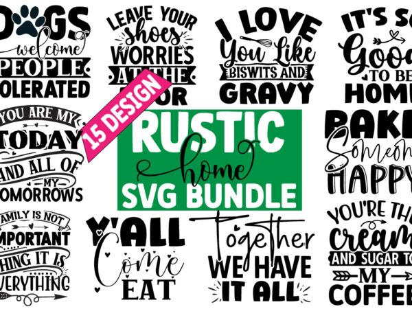 Rustic home svg design bundle