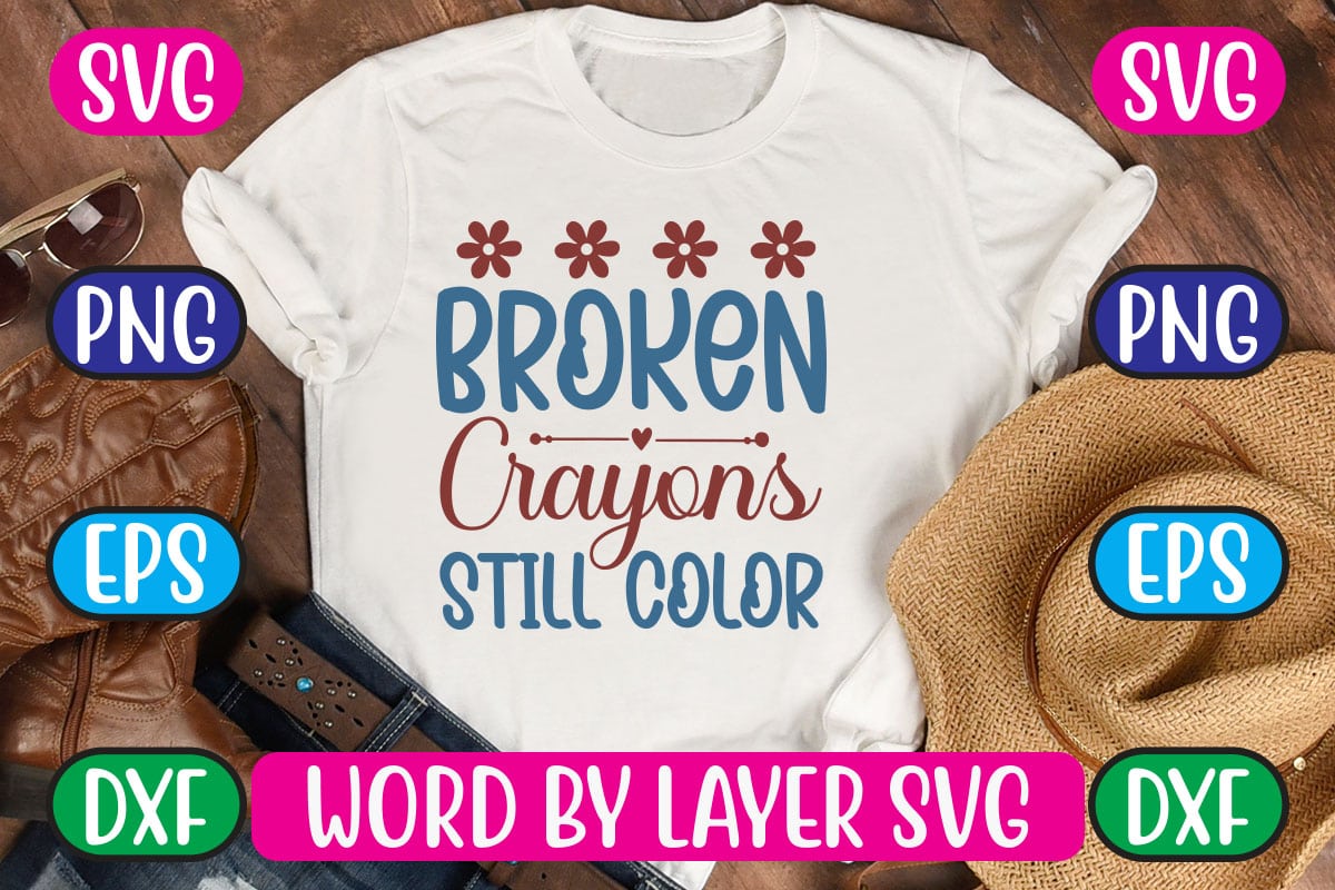 Crayons Funny Cartoon PNG & SVG Design For T-Shirts