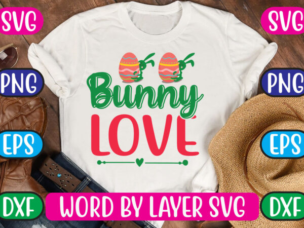 Bunny love svg vector for t-shirt