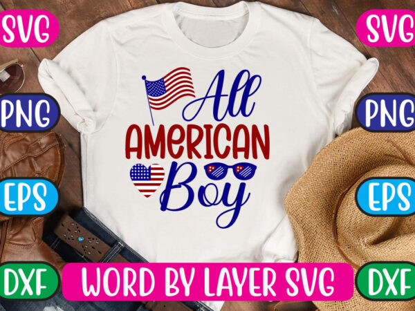 All american boy svg vector for t-shirt