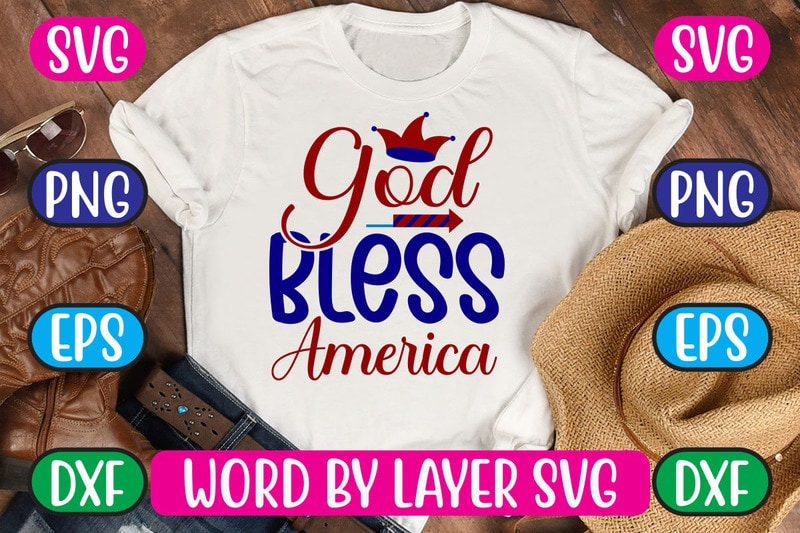 God Bless America SVG Vector for t-shirt - Buy t-shirt designs