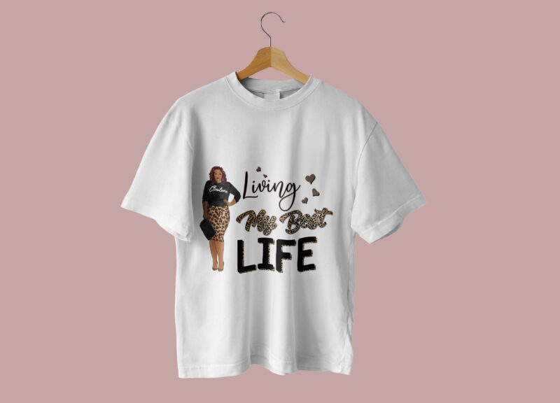 Leopard Living My Best Life Tshirt Design