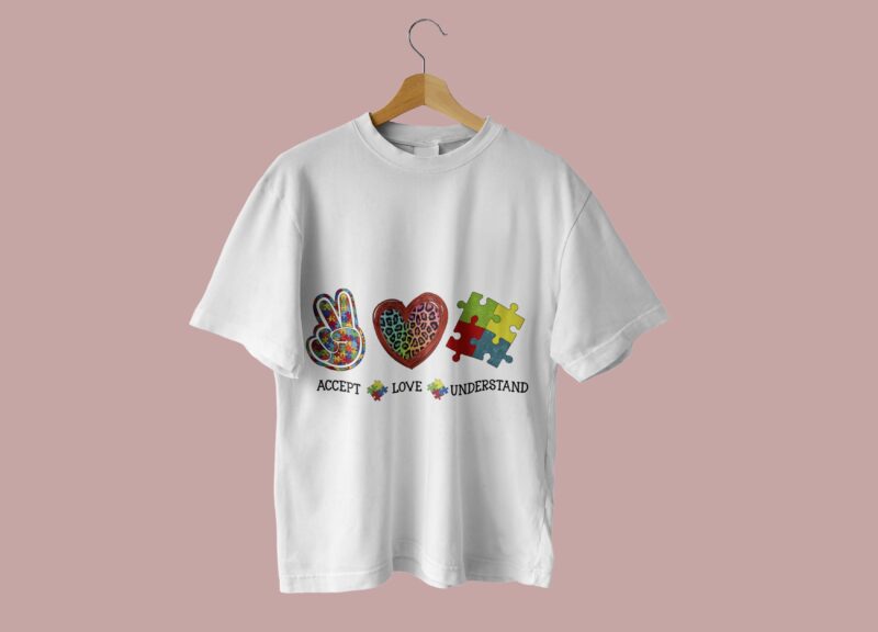 Accept Love Understand Autism Tshirt Design