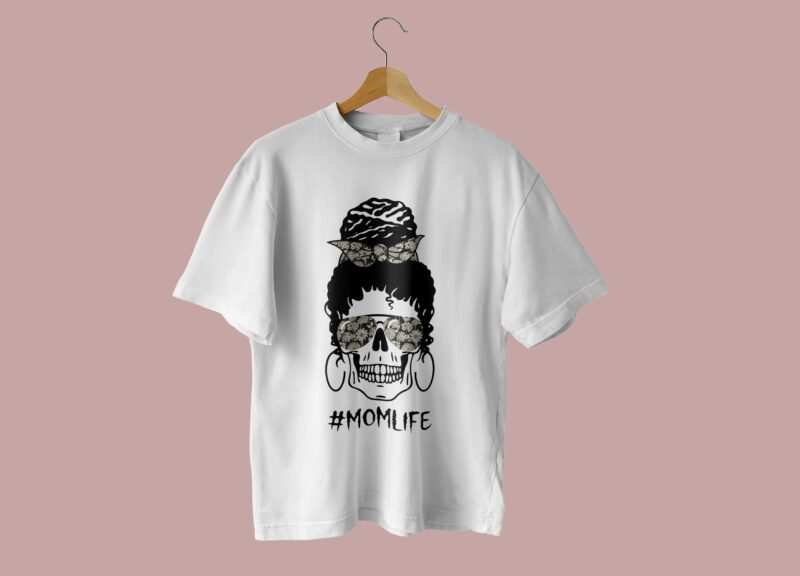 20 Files Messy Bun Tshirt Design