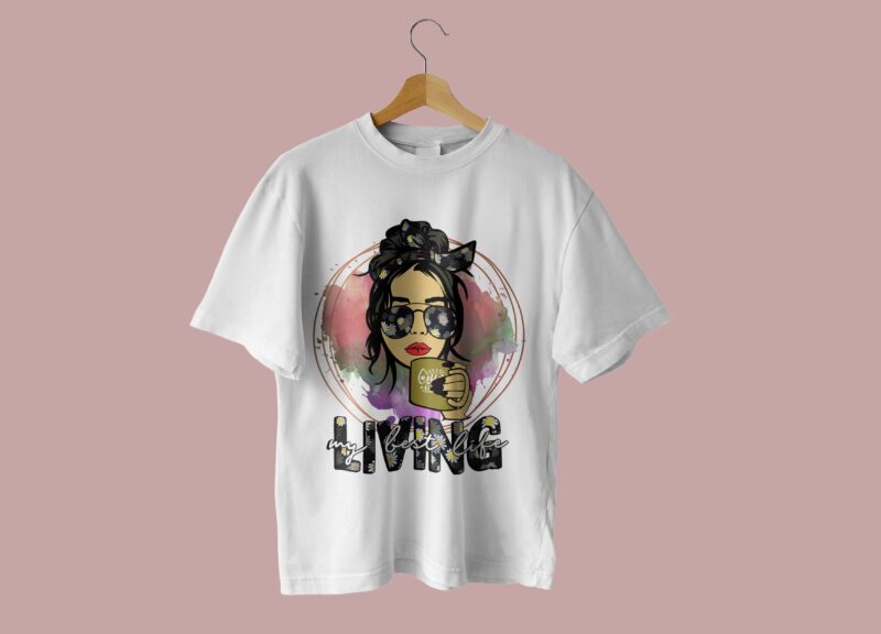 Daisy Living My Best Life Tshirt Design