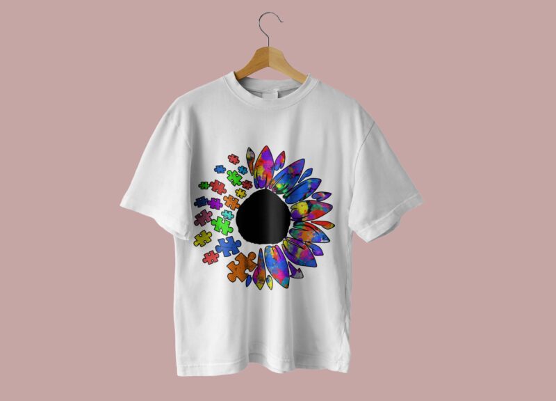 Autism Sunflower Tshirt Design