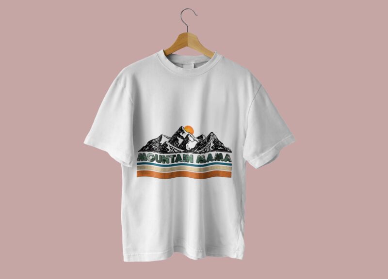 Mountain Mama Sunset Tshirt Design