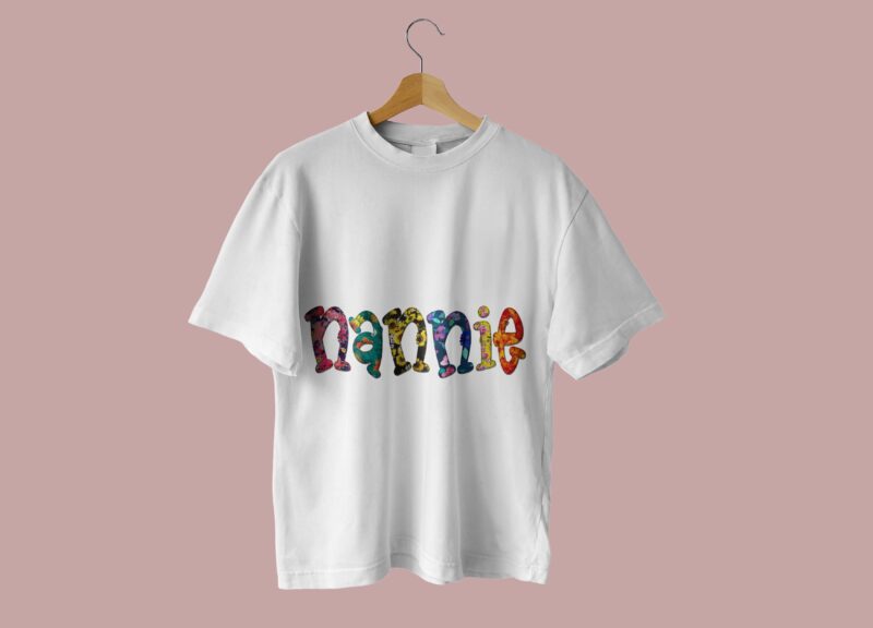 Nannie Flower Pattern Tshirt Design