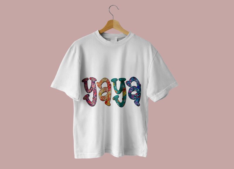 Yaya Flower Pattern Tshirt Design