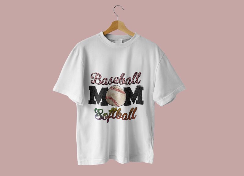 Baseball Mom Softball Tshirt Design