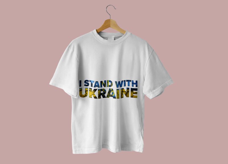 I Stand With Ukraine Pattern Tshirt Design