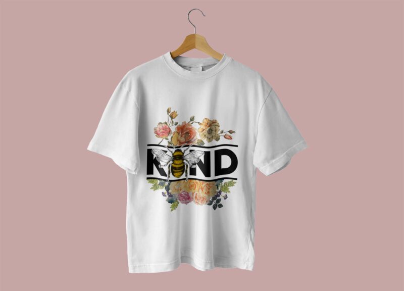 Bee Kind Vintage Tshirt Design