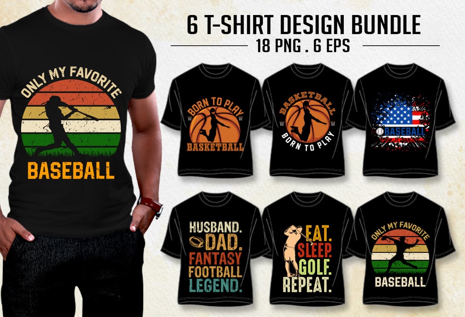 sports t-shirt design bundle. on Behance