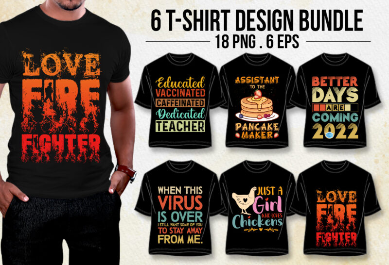 Typography T-Shirt Design Bundle