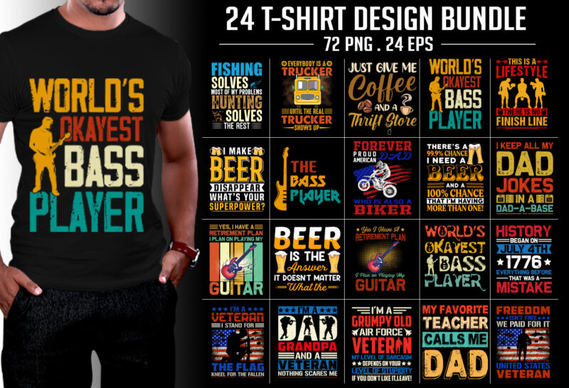 Typography T-Shirt Design Bundle