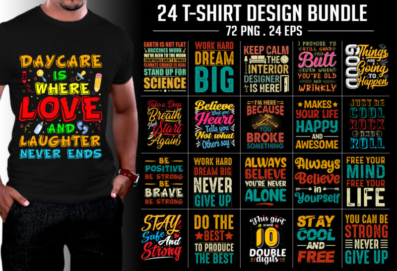 Typography T-Shirt Design Bundle