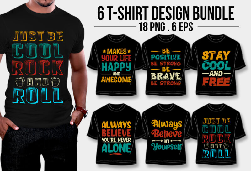 Typography T-Shirt Design Bundle