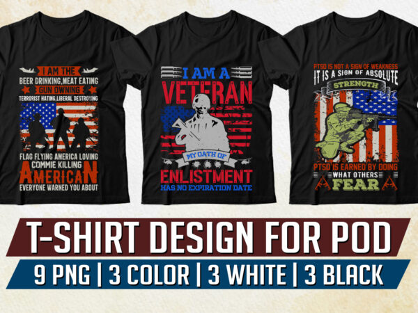 Veteran t-shirt design png eps